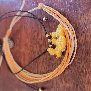💕FREE WITH BUNDLE* PURA VIDA Yellow Tassels and Original Multi Cord Bracelet